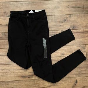 NWT American Eagle "Highest Rise" Jegging Distressed Size 0/25W Black Wash